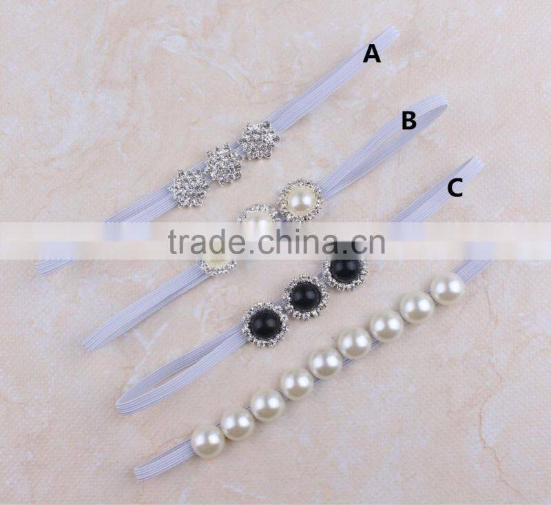 Fashion hair accessory handmade vintage bow tie women elastic headband