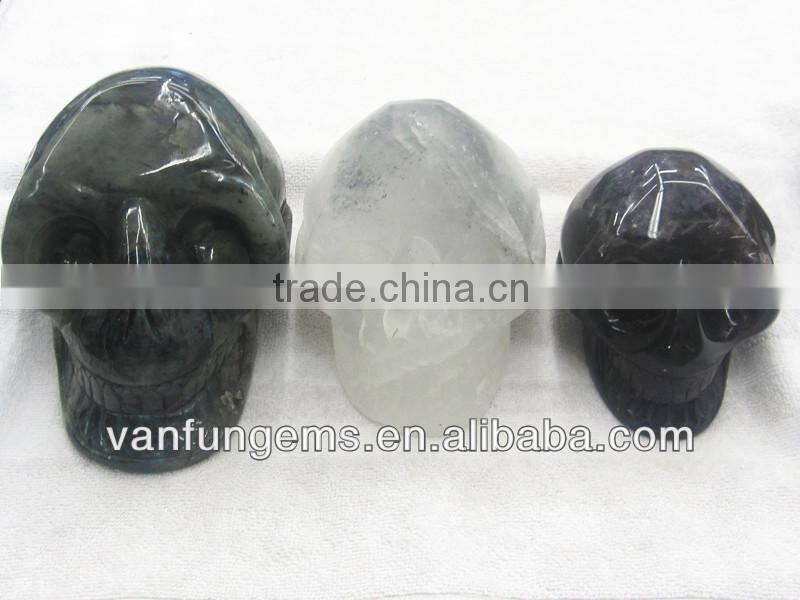 Natural Crystal Gemstone Skull
