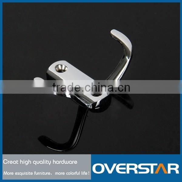 Best Selling Top Quality Wall Hanger,Double Hole Chrome Coat Hook,Guarda-roupas Zinc Alloy Cloth Hooks