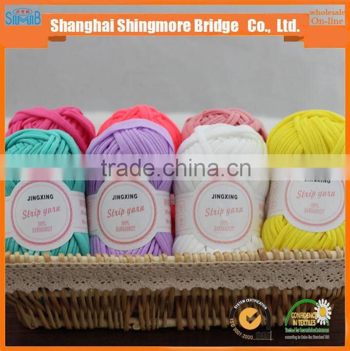 Hot sell chinese 100% polyester fancy yarn for hand knitting bag and hat