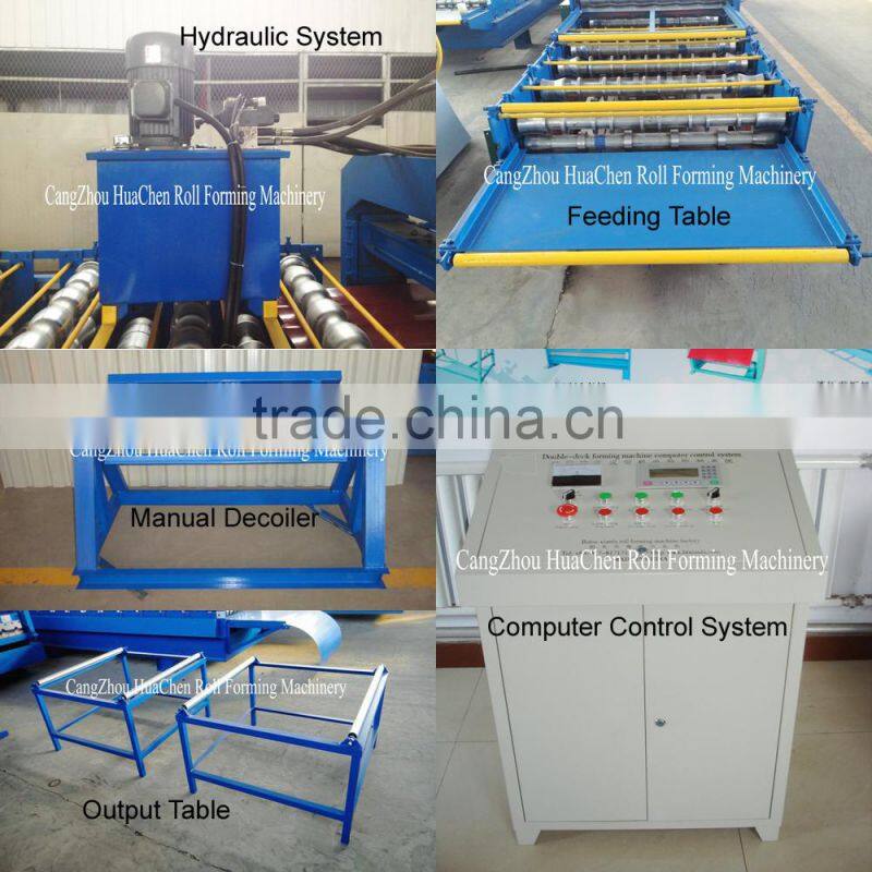 europen ce certificate double layer steel plate roll forming machine manufacturers