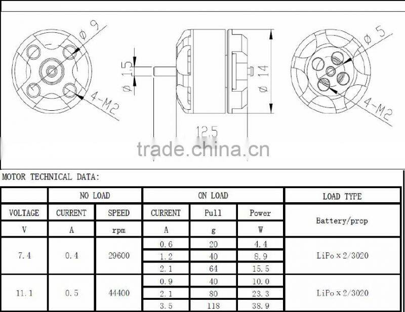 Maytech 1104 4000KV rc brushless dc motor for drone quadcopter with camera
