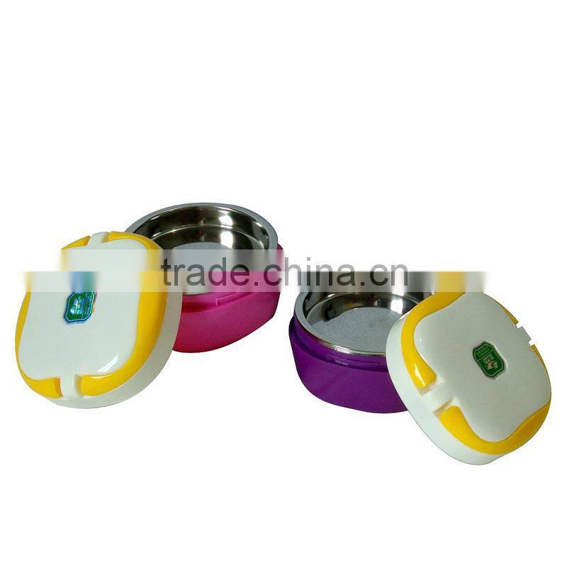 2015 hot new products color european stainless steel arniss 2 layers lunch box