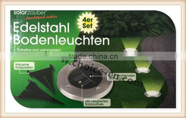 Solar Ground Light 4-Pack, for Garden Landscape Lighting, Pathway, Stairway
