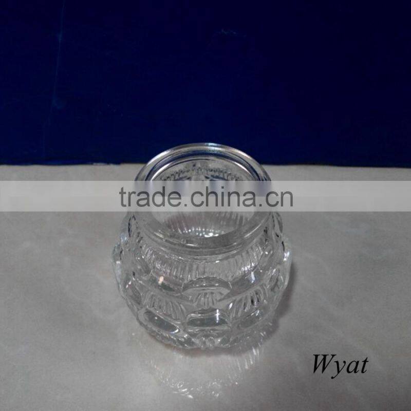 lotus shape glass candle holders small glass candle jars 100ml 3oz