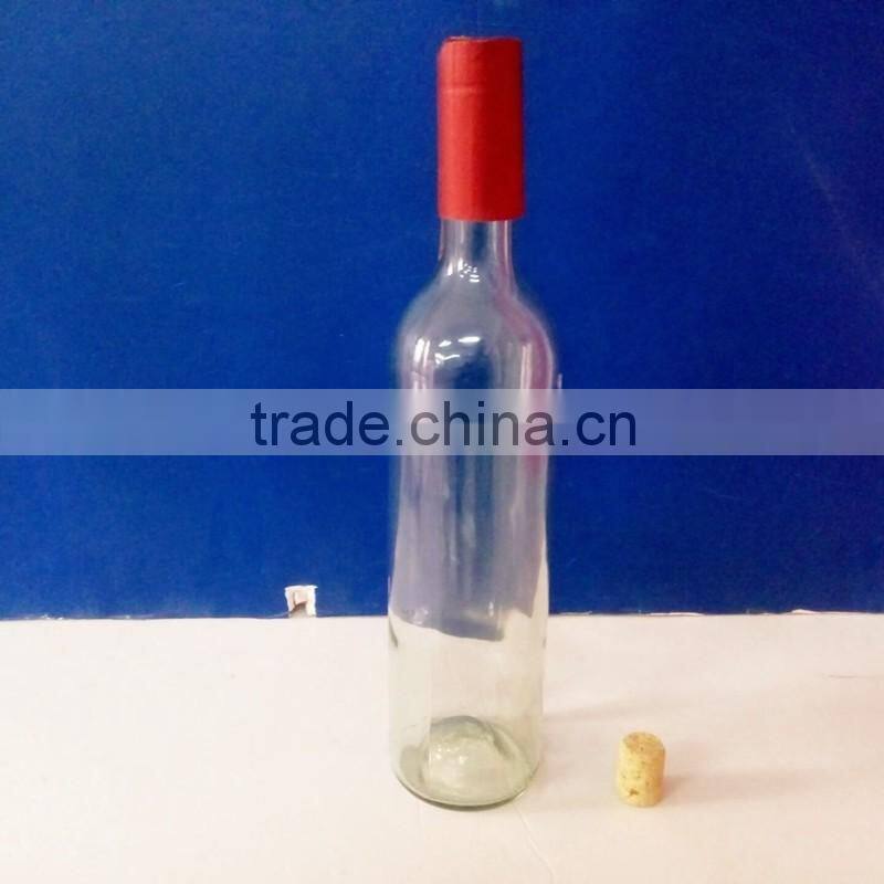cheap 750ml round glass grape wine bottles with cork
