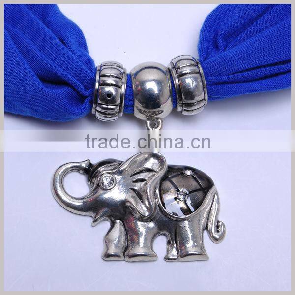 Hotsale Jersey Knit Jewelry Pendant scarve in blue