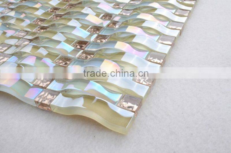 GT004 china glass tile mosaic floor pattern mural