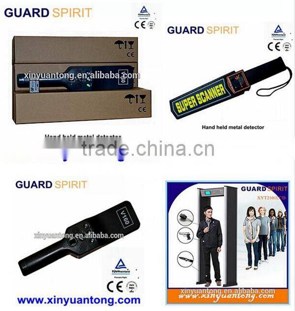 V160 Factory Price Super Wand Security Metal Detector Wand, Hand Held Metal Detector