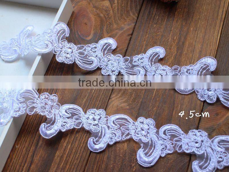 4.5cm European Off White Bridal Lace veil Trim For Dress Accessories