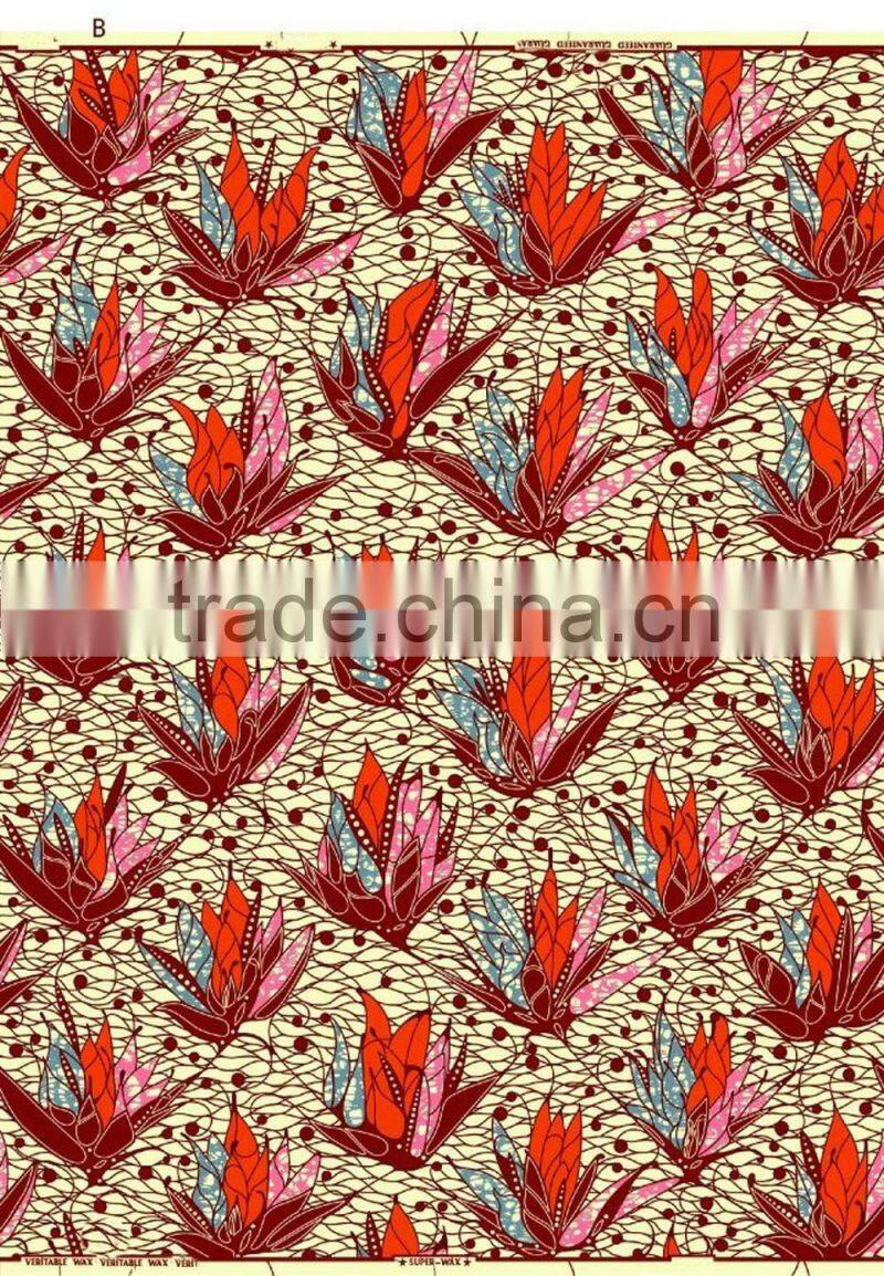 2015 100% cotton high quality super wax/London wax for garment