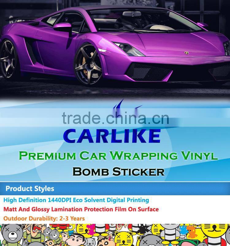 HD-027 CARLIKE Air Bubble Free Bomb Sticker Car Wrap Material