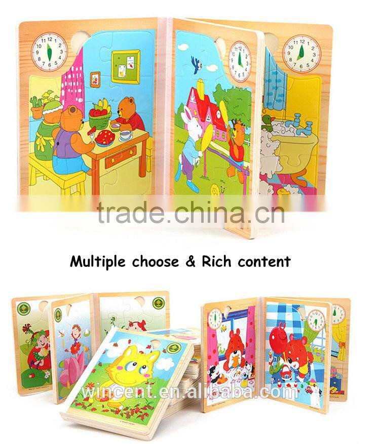 Educational toy custom wooden puzzle for children