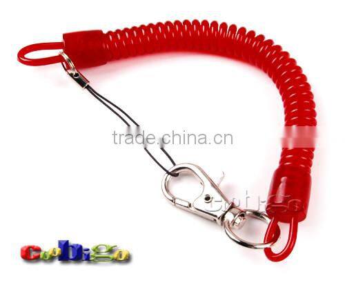 9-27/32"(250mm) Mix Color Expandable Coil With Metal Hook for Mobile Phone Straps