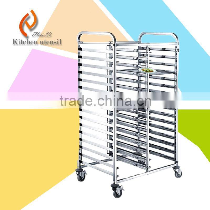 Fashion sale GN pan commercial industrial stainless steel tray trolley in hotel restaurant