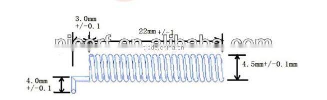 SW433-TH22 Gold Plated Spring Antenna for Wireless Transceiver RF Module