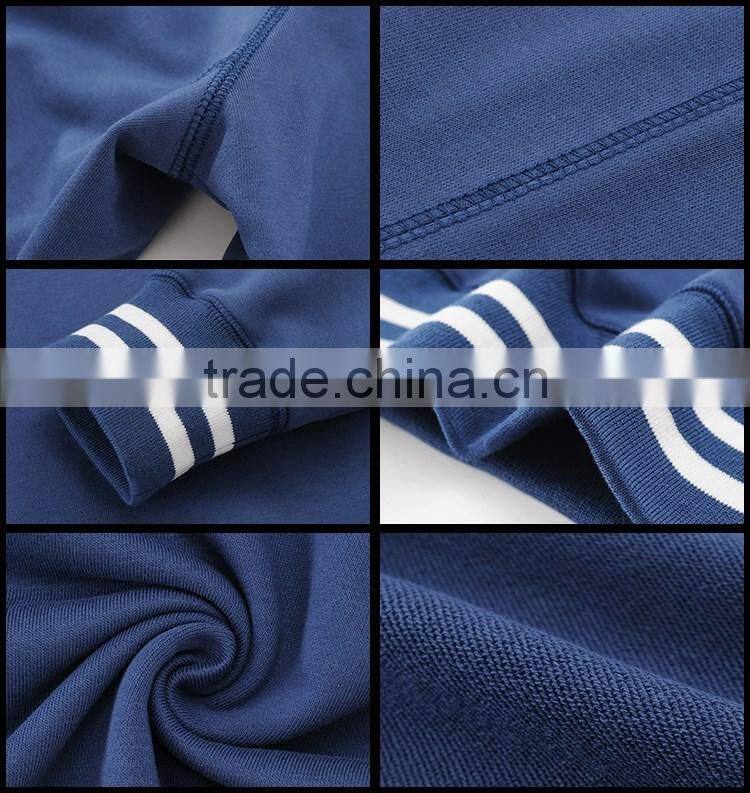 Fashion Color Combinations Custom Wholesales long sleeves without hood Sweatshirts For Men