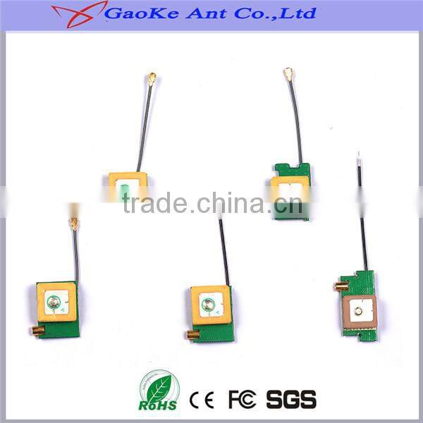 various sizes active patch antenna,GPS car internal ceramic PCB antenna 1.13 cable