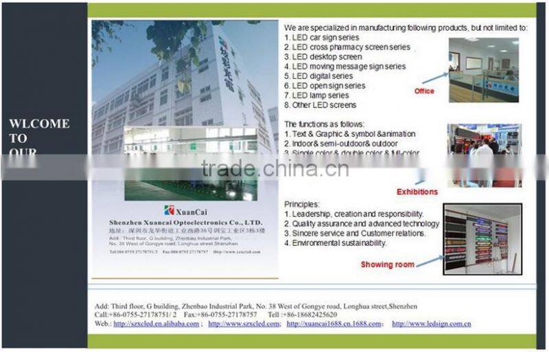 Ultra-thin P3-7X80 Mini single line LED message display/ Screen/panel/board