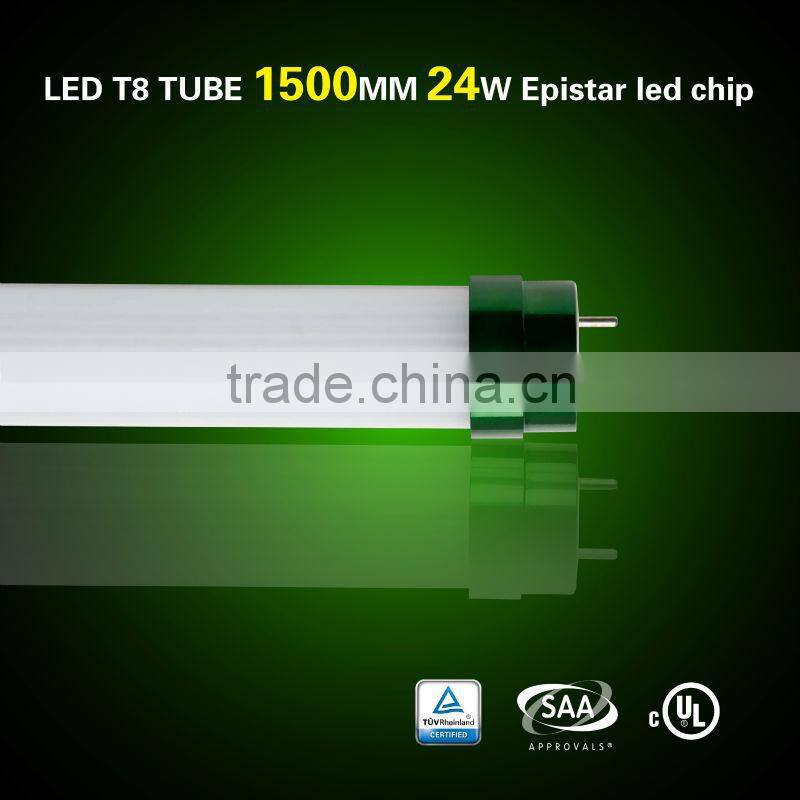 2300LM CE ROHS EMC GS C-tick led t8 tube 24w