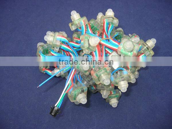 12mm WS2801 pixel rgb module led light,DC5V input,waterproof IP68;50pcs a string,Square Shape