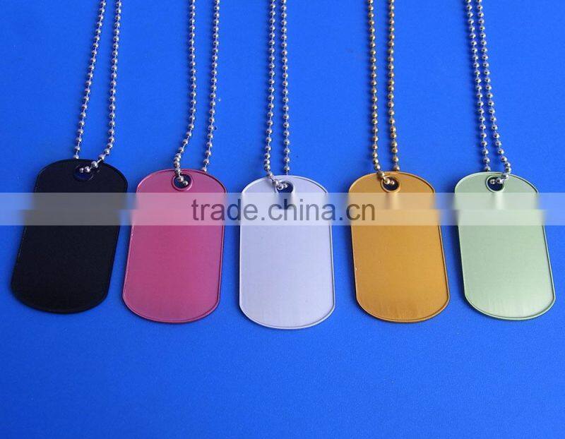 Aluminium heart coloured tags/anodized aluminium dog tag