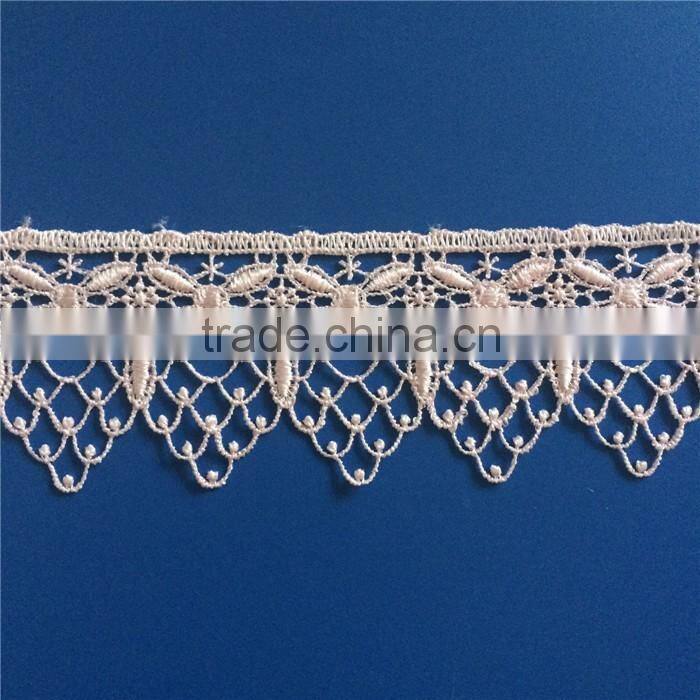 Soft polyester white lace fabric market in dubai for dress
