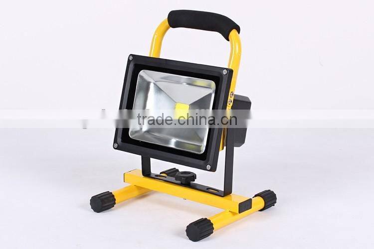 Aluminum portable outdoor 10w 20w 30w 50w rechargeable led flood light emergency led work lamp