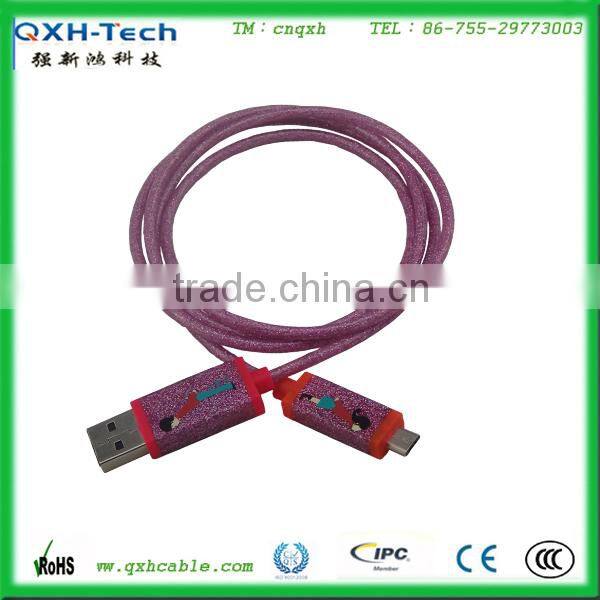 USB charging cable custom glow in dark usb cable