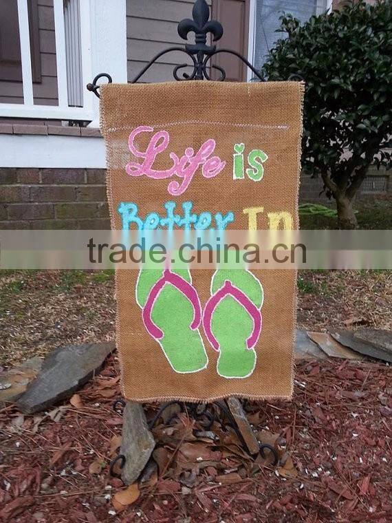 Monogrammed holiday garden flags large custom flags