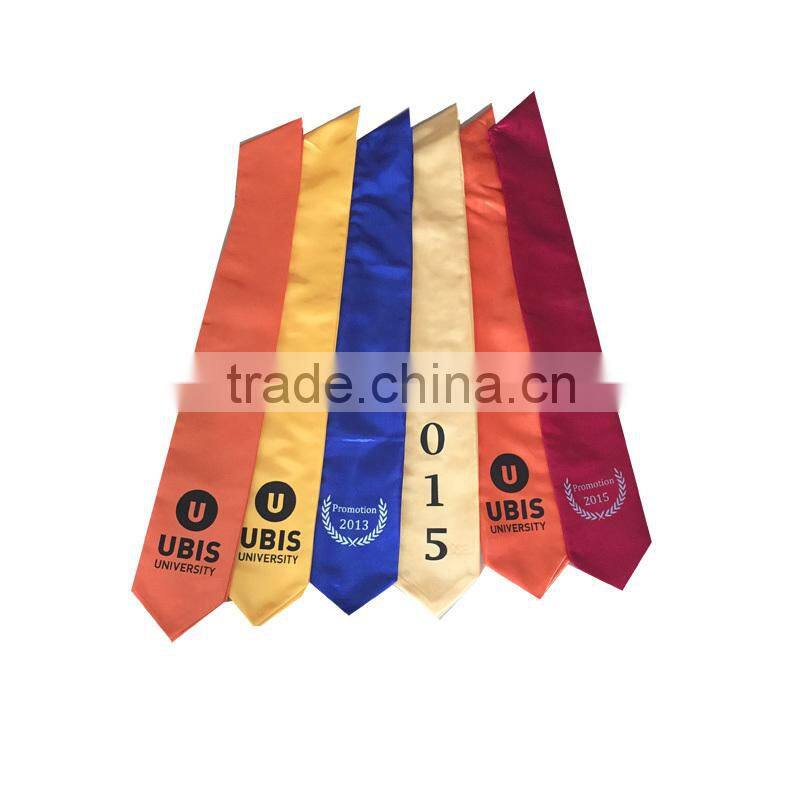Wholesale Shiny Satin Imprinted Honor Stoles