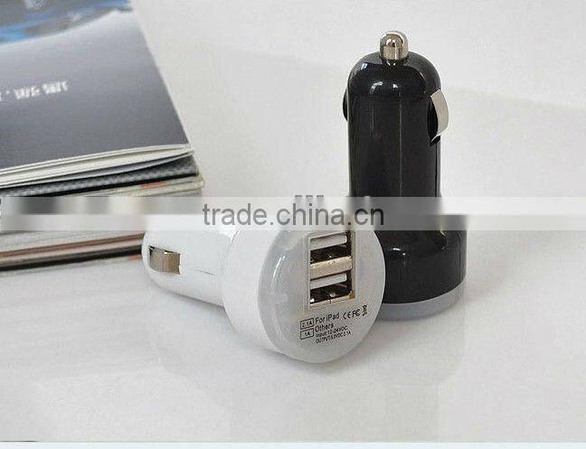 2013 hot selling colorful mini Dual port usb car charger for iphone,ipad,Tablet PC