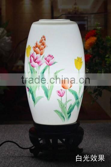 Wedding Gift Mother day's Gift valentines gift AntiqueTable Lamp Jingdezhen Ceramic Bamboo Craft Bedside LED E27 220v 110v