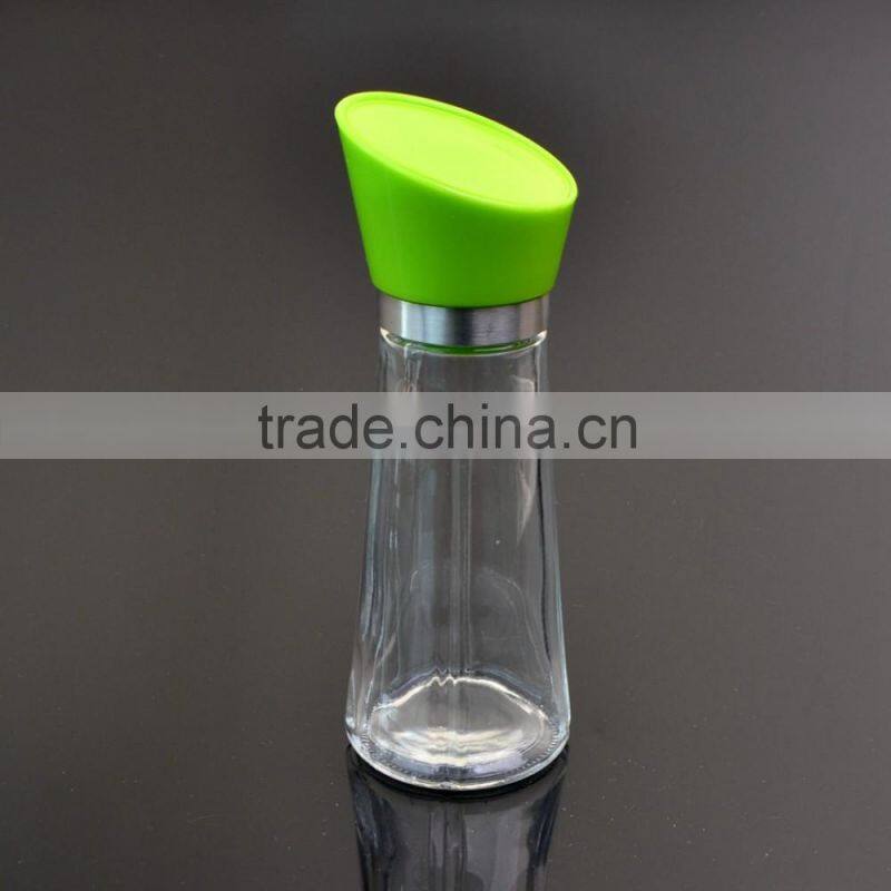 Spice Storage Jar with Lid Glass Condiment Bottle