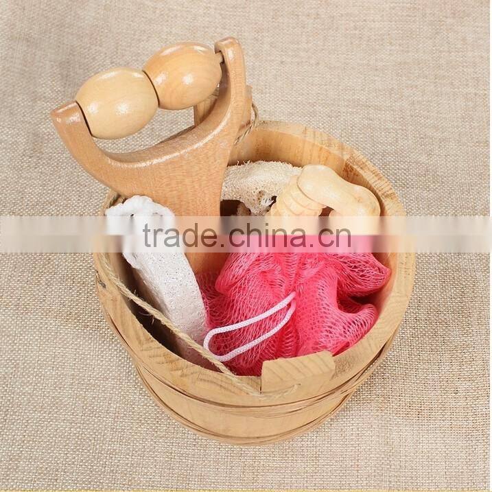 Natural wooden/bamboo bath and body spa gift set