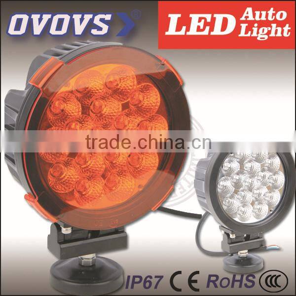 ip67 80w 7inch amber yellow c-ree led shockproof round Heavy duty fog light work lamp for trucks 4x4 cars