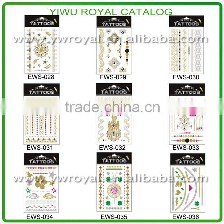 Wholesaler Flash Metallic Waterproof Temporary Tattoo