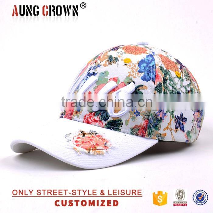 fashion floral baseball caps for girls