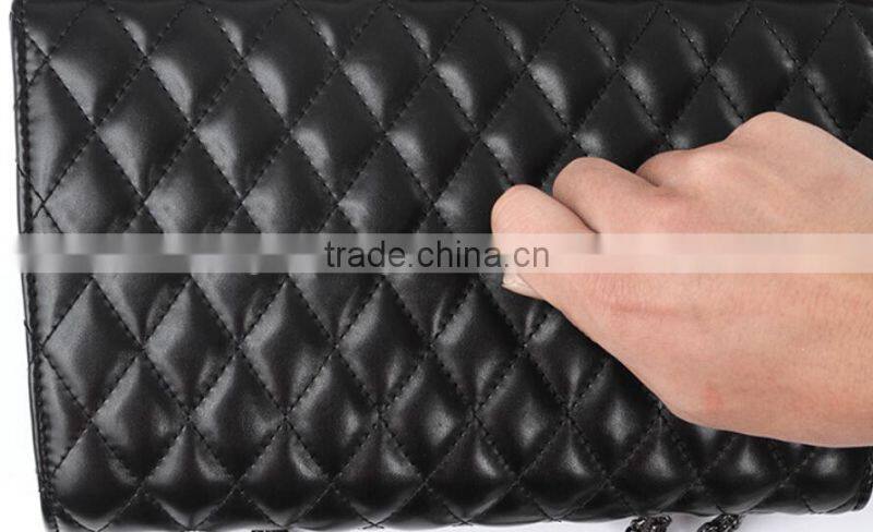 Leather Handbag Ladies Alibaba China Supplier crossbody bags black Iron chain shoulder bags