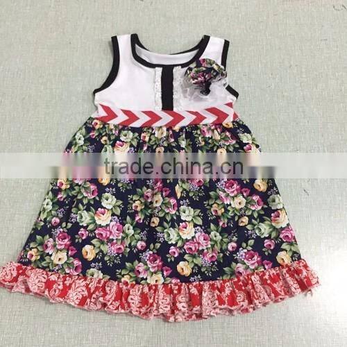 2016 New Arrival Cotton floral Baby Summer Girls Dress