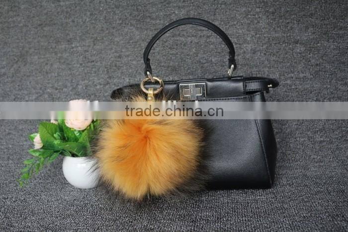 Nice Fur Fashionable Raccoon Fur Ball Fur Keyring