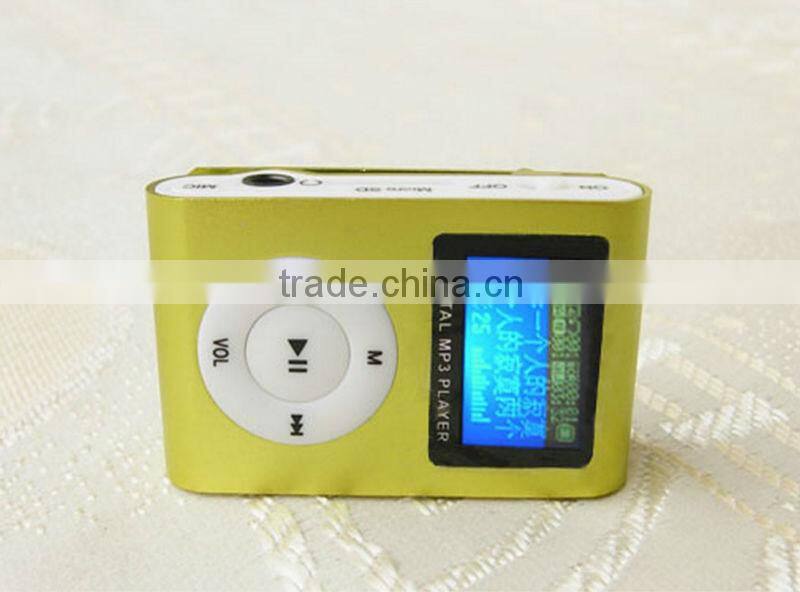 Popular digital mp3 player manual fm with screen for promotional gifts