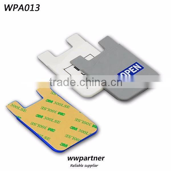 Silicone Rubber Credit Card Holder for Mobile Phone