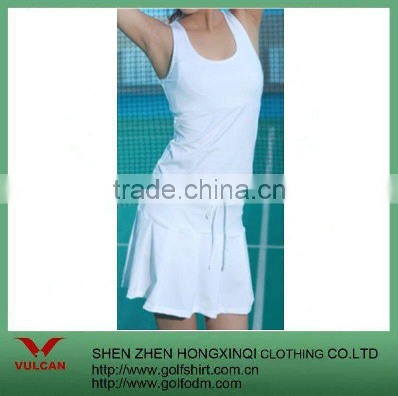 Polyester White Women Tennis suit