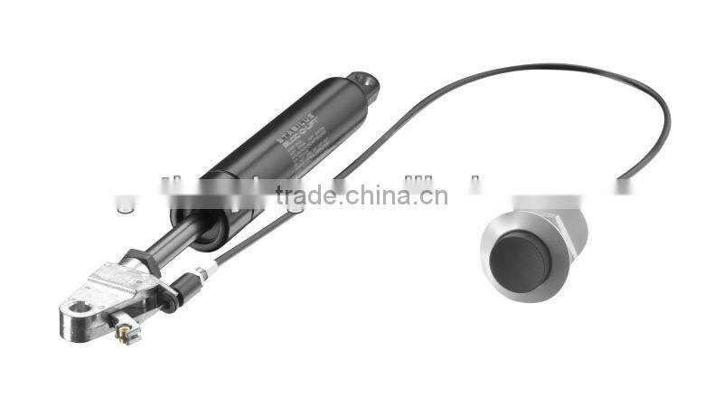 Adjustable gas strut with release system