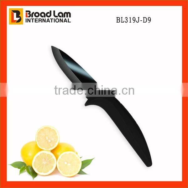 Vogue Black Mirror Ceramic Knife 3 inch small pocket knife with Curve Handle Shinning Sharp Blade