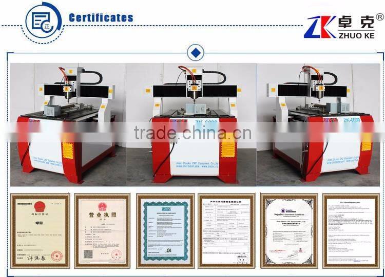 Hot Sale 4 Axis Wood CNC Router Machine ZK-6090 With Stepper Motor 1.5KW Water Cooling Spindle Of DSP Offline Control System