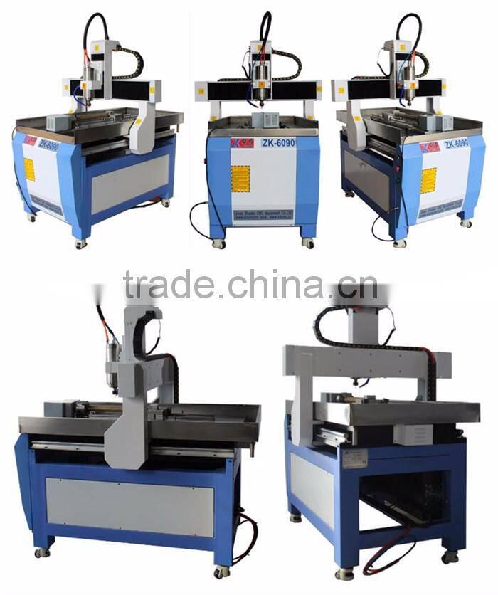 China 3.2kw spindle round guide rail metal cnc carving machine 6090