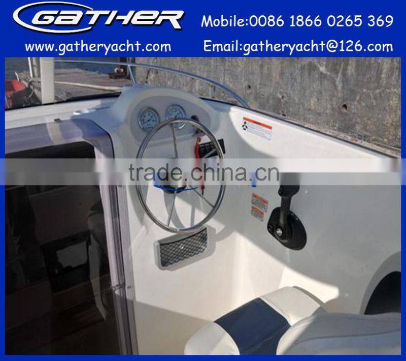 Hot sale fiberglass small hard top fishing boat