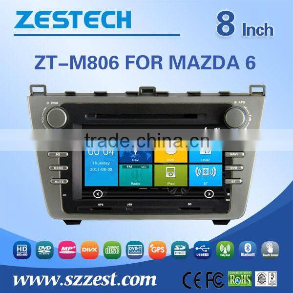 ZESTECH GPS digital media player Car Sat Navi headunit FOR MAZDA 6 with Win CE 6.0 system 800MHz 3G Phone GPS DVD BT